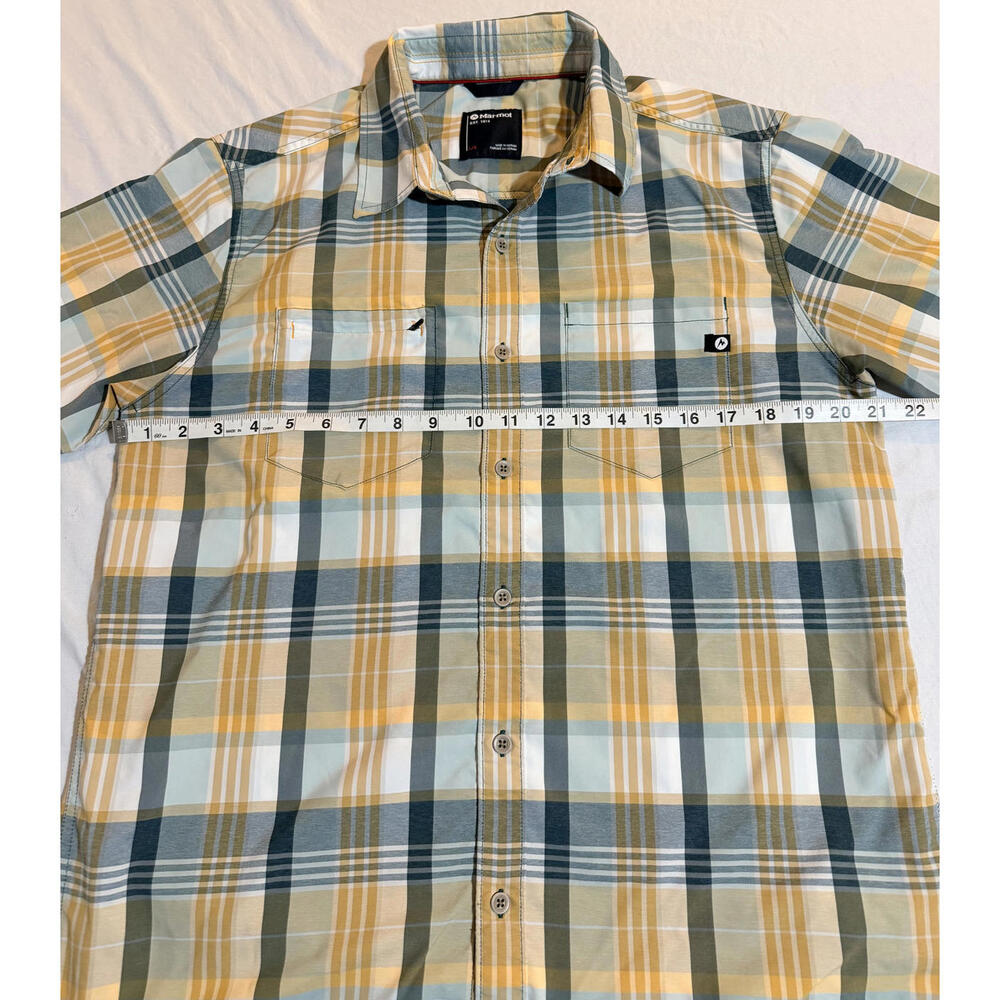 Marmot Mens‎ Short Sleeve Button Down Plaid Shirt Size Large - Picture 7 of 9